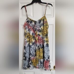 Jessica Simpson Yellow and Pink Floral Dress